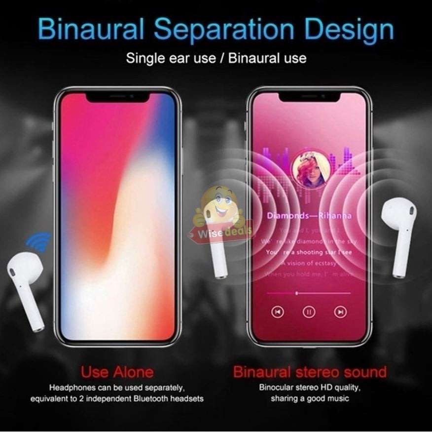 i12 Wireless Stereo Bluetooth Headphones with Touch Control, Comfortable Fit and Wide Compatibility