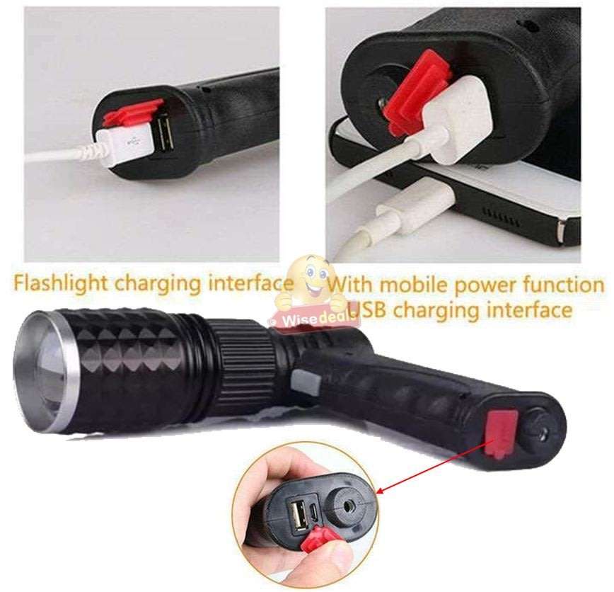 Super Far Distance 3500mAh LED Pistol Light, 3 Lighting Modes, USB Interface, Mobile Power Bank