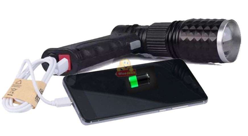 Super Far Distance 3500mAh LED Pistol Light, 3 Lighting Modes, USB Interface, Mobile Power Bank