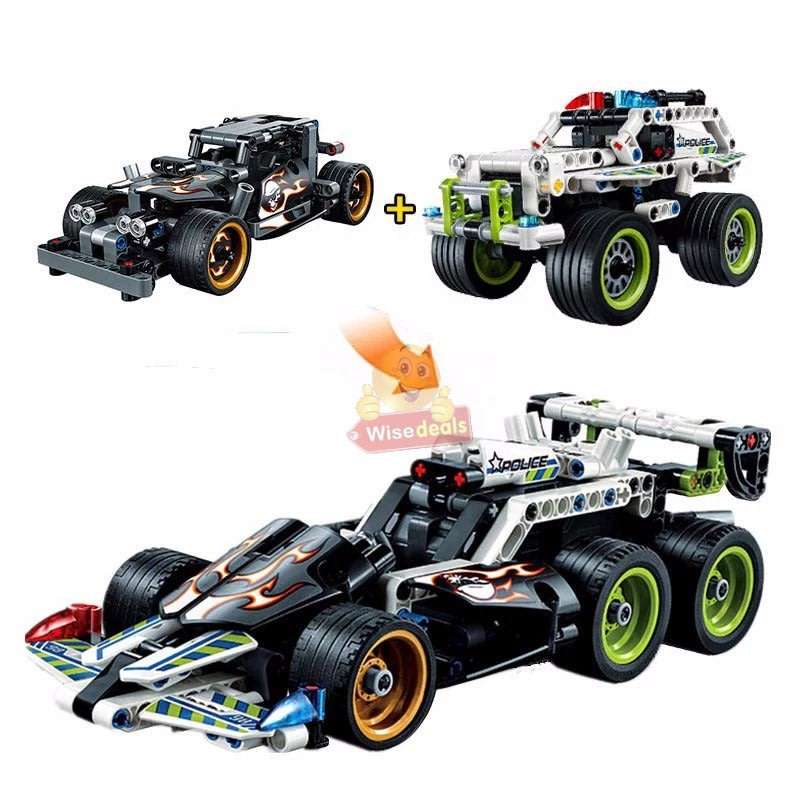 Build your own Lego Compatible Off-Road Cars with Pull Back Action  Different Models to Select From