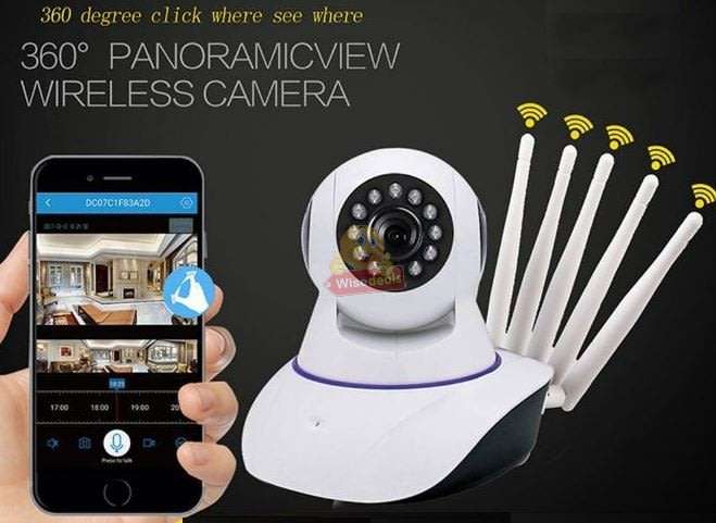 New Upgraded 1080P WIFI IP Security Camera with Five Antennas For Optimal Signal