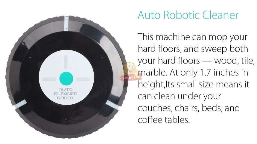 Automatic Smart Robot Vacuum & Mop - Sit back, relax, and let the Robotic Mop do the cleaning