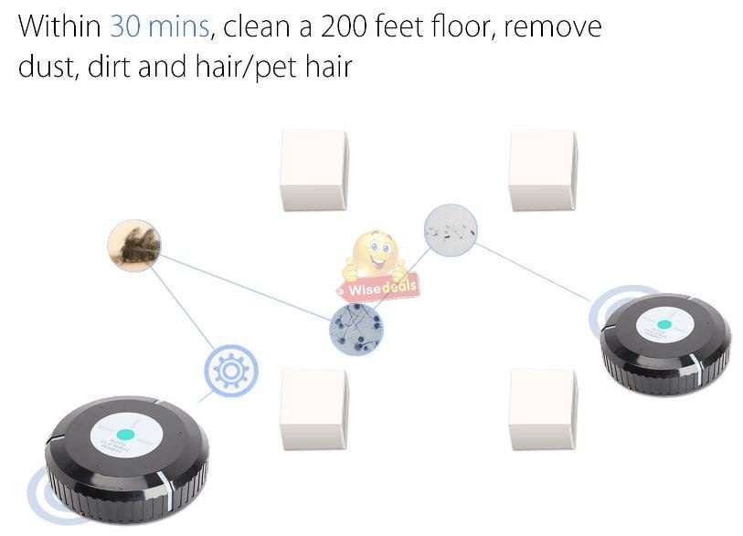 Automatic Smart Robot Vacuum & Mop - Sit back, relax, and let the Robotic Mop do the cleaning