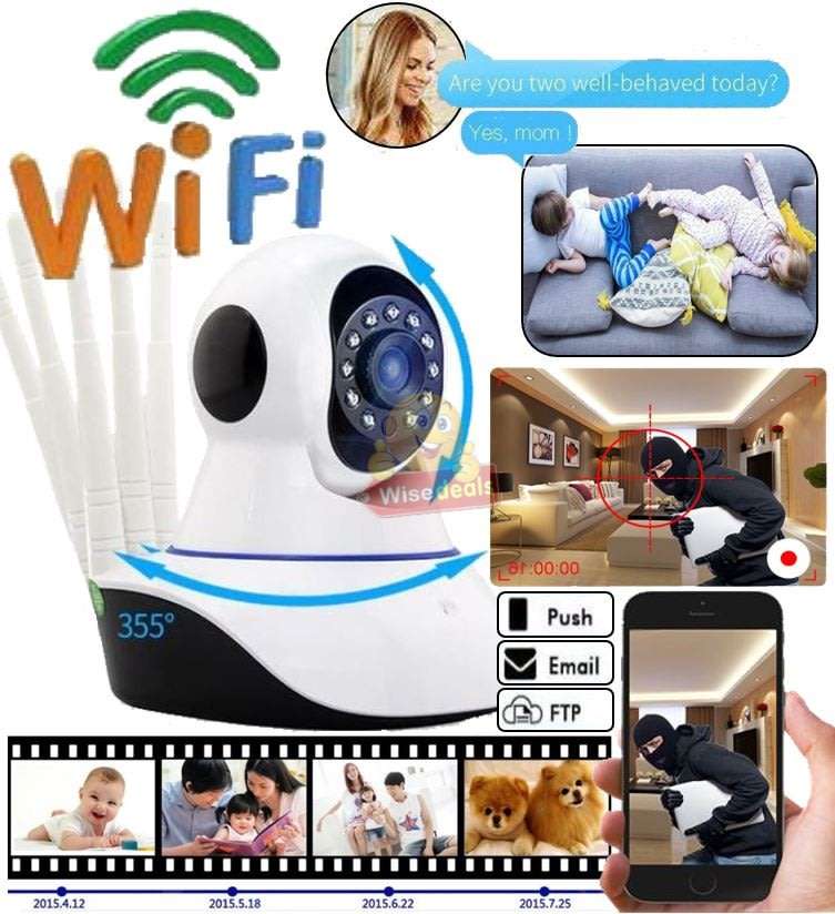 New Upgraded 1080P WIFI IP Security Camera with Five Antennas For Optimal Signal