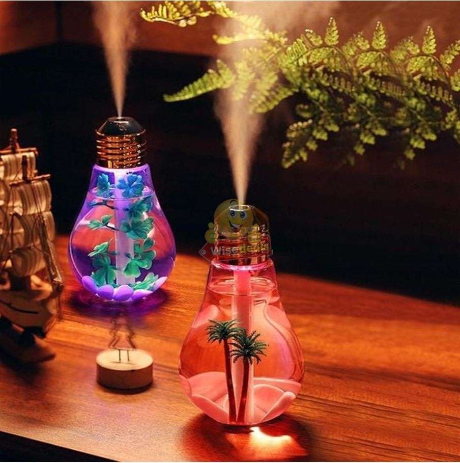 Humidifier & Purifier Bulb Light with 7 LED Colours and Landscape Accessories