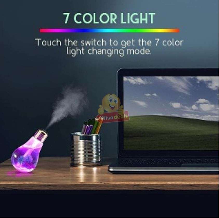 Humidifier & Purifier Bulb Light with 7 LED Colours and Landscape Accessories