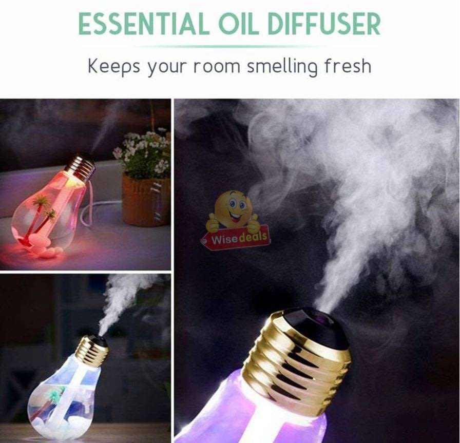 Humidifier & Purifier Bulb Light with 7 LED Colours and Landscape Accessories