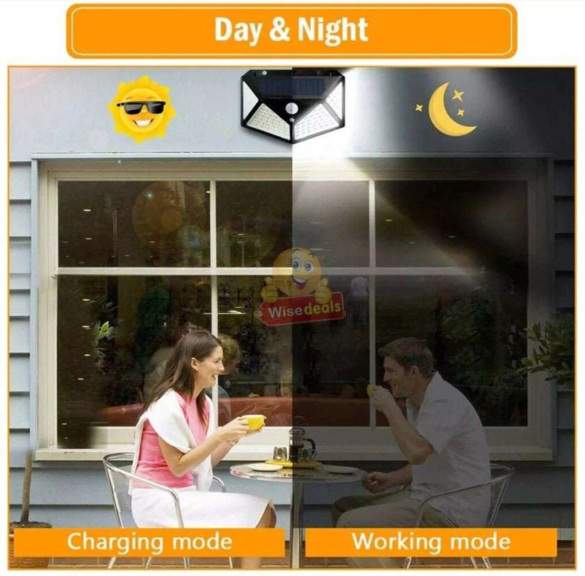 114 LED Super Bright Solar Wall Light, Motion Sensor with 3 Modes, Waterproof & Eco-friendly