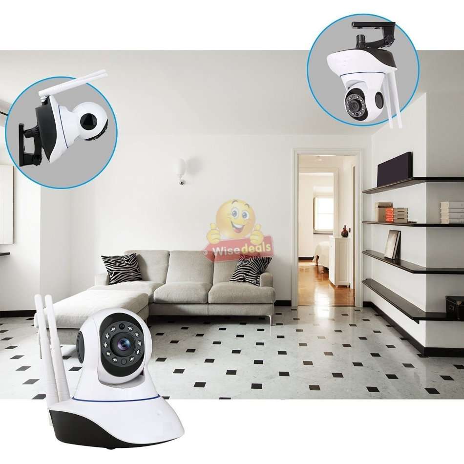 1080P Wireless Dual Antenna WIFI IP Security Surveillance Camera, Support Phone View, Night Vision