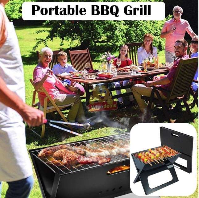 Foldable BBQ Grill Braai, Portable to Carry Anywhere, Perfect for Picnics, Camping, Traveling, Beach
