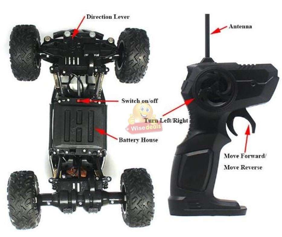 1:16 2.4Ghz Remote Control Die-Cast Off-Road Rock Crawler, High Speed, Rubber Tyre's, Shocks etc