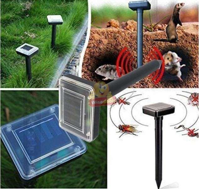 SOLAR Ultrasonic Pest Repeller to Keep Mice, Rats & other Pests From your Lawn Forever! Pet Friendly