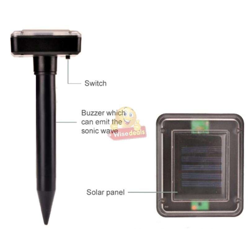 SOLAR Ultrasonic Pest Repeller to Keep Mice, Rats & other Pests From your Lawn Forever! Pet Friendly