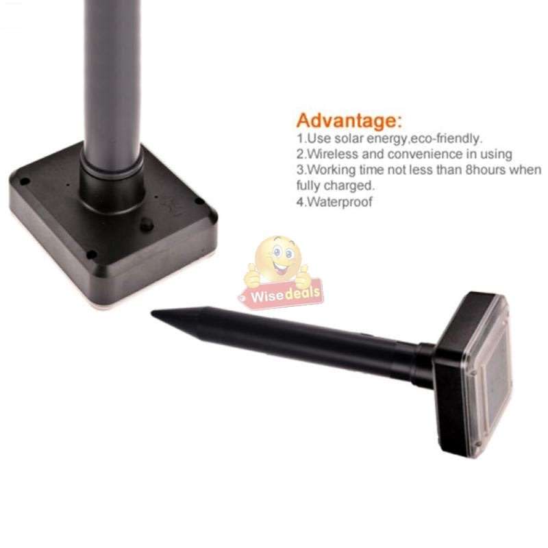 SOLAR Ultrasonic Pest Repeller to Keep Mice, Rats & other Pests From your Lawn Forever! Pet Friendly