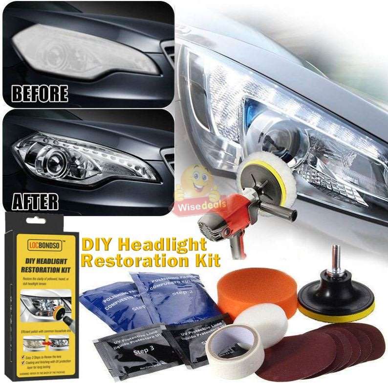 DIY Headlight Restoration Kit Eliminate Degradation, Yellowing, Oxidation & Scratches