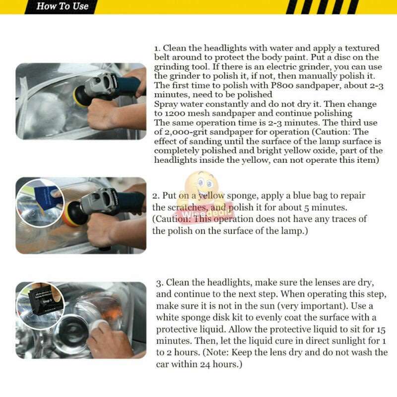 DIY Headlight Restoration Kit Eliminate Degradation, Yellowing, Oxidation & Scratches