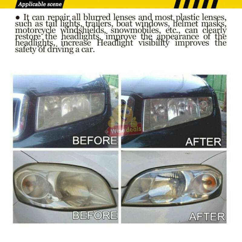 DIY Headlight Restoration Kit Eliminate Degradation, Yellowing, Oxidation & Scratches