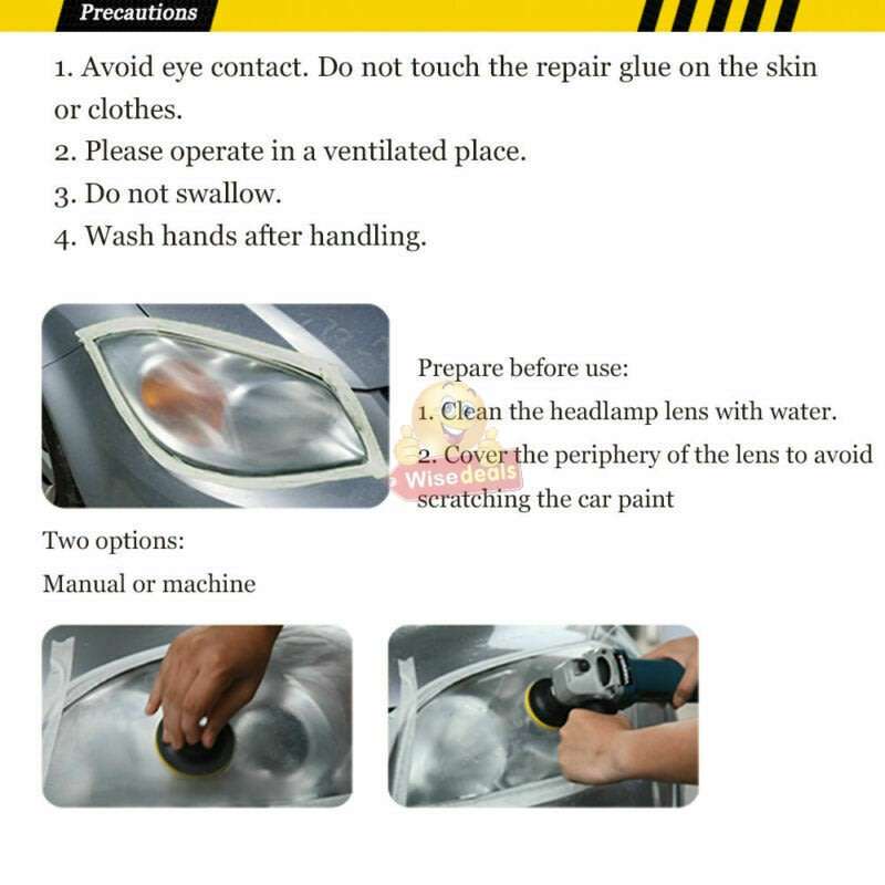 DIY Headlight Restoration Kit Eliminate Degradation, Yellowing, Oxidation & Scratches