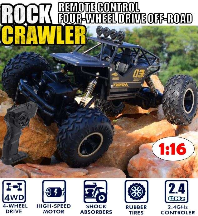 1:16 2.4Ghz Remote Control Die-Cast Off-Road Rock Crawler, High Speed, Rubber Tyre's, Shocks etc