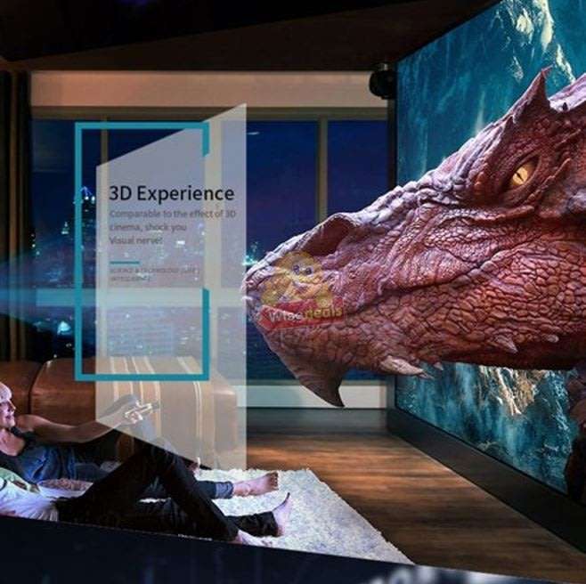 Full HD LED Projector - 1200 Lumens for Ultra-bright and Clear Image & 20,000 Bulb Hours