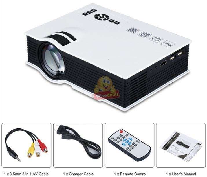 Full HD LED Projector - 1200 Lumens for Ultra-bright and Clear Image & 20,000 Bulb Hours