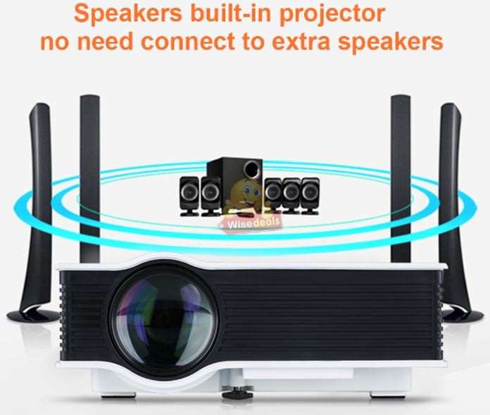 Full HD LED Projector - 1200 Lumens for Ultra-bright and Clear Image & 20,000 Bulb Hours