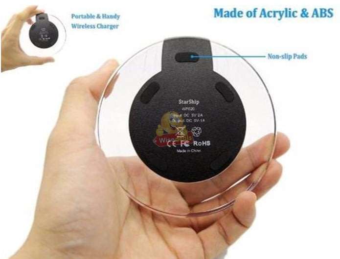 Wireless Charger for all QI Compliant Phones & Devices with USB Port