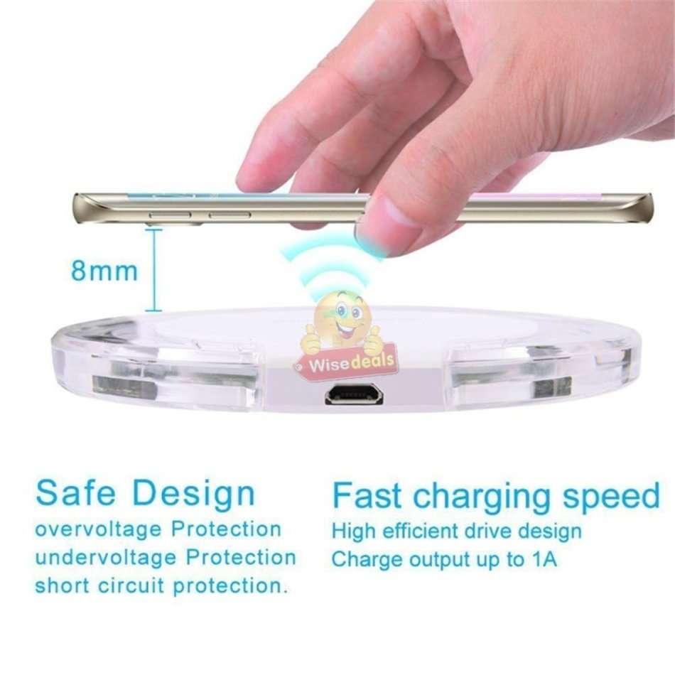 Wireless Charger for all QI Compliant Phones & Devices with USB Port