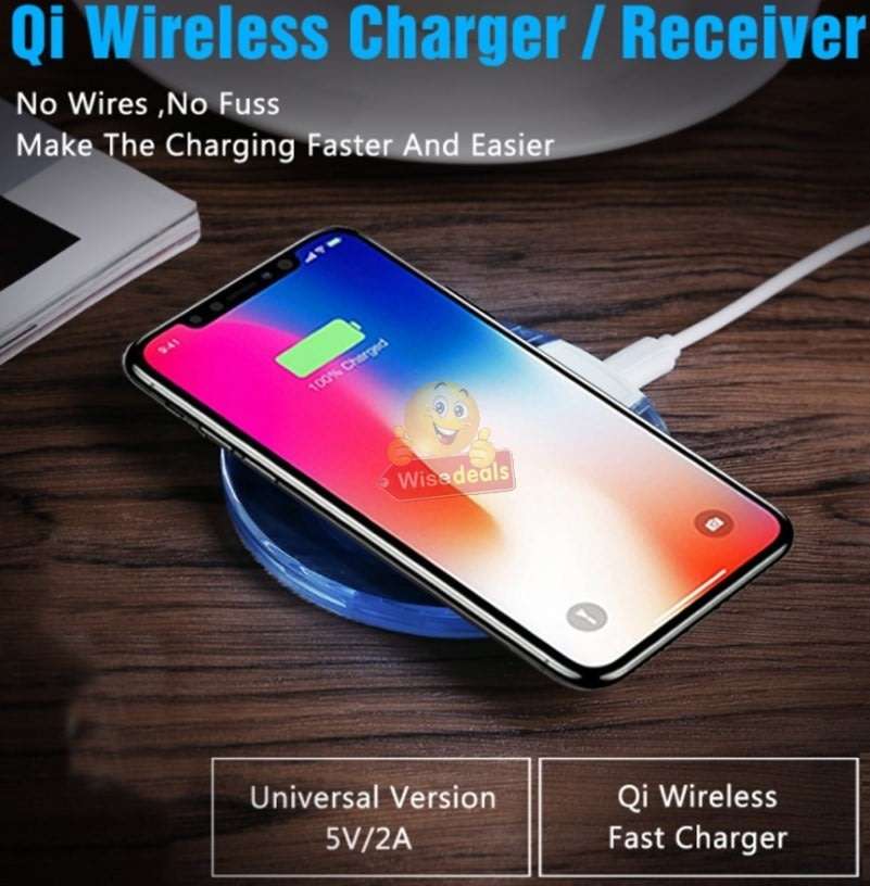 Wireless Charger for all QI Compliant Phones & Devices with USB Port