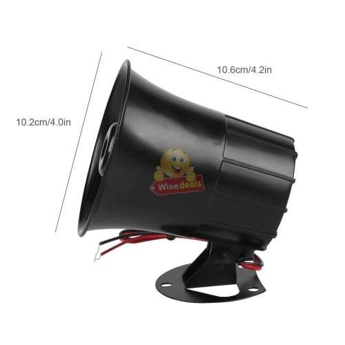 Super Loud 12V Siren Horn, Can be Used With a Variety of Alarms