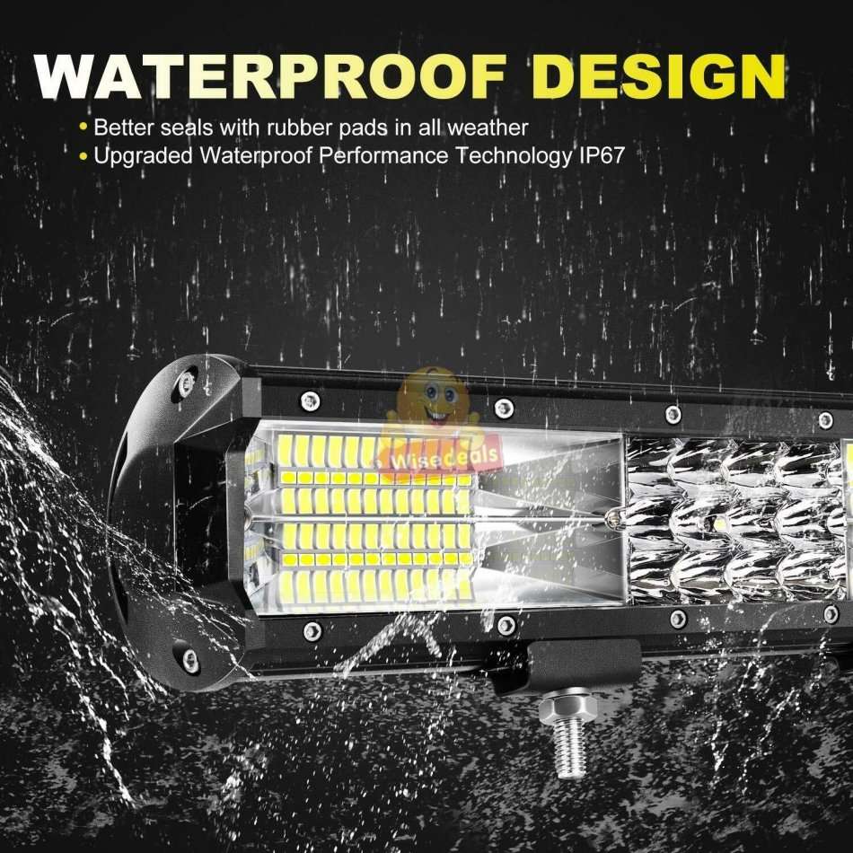 180W Tri-Row Super Bright LED Light Bar, Durable and Easy to Install
