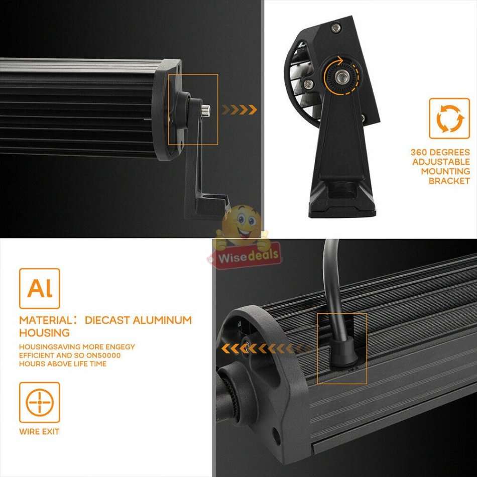 21 Super Bright 120W Spot & Floodlight Combo LED Bar Work Light, 9000 Lumens, 9-60V