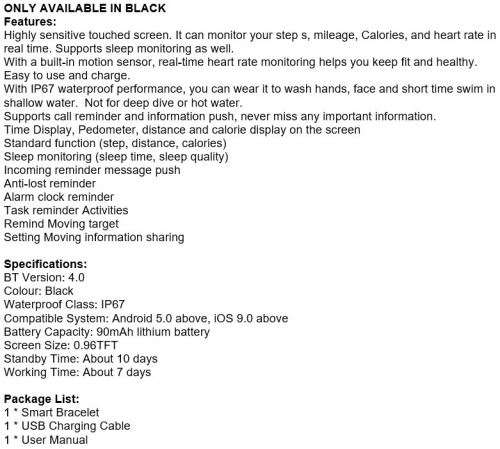 NEW MUSIC CONTROL Fitness Tracker Smart Watch, Monitor Heart Rate, Blood Pressure, Blood Oxygen