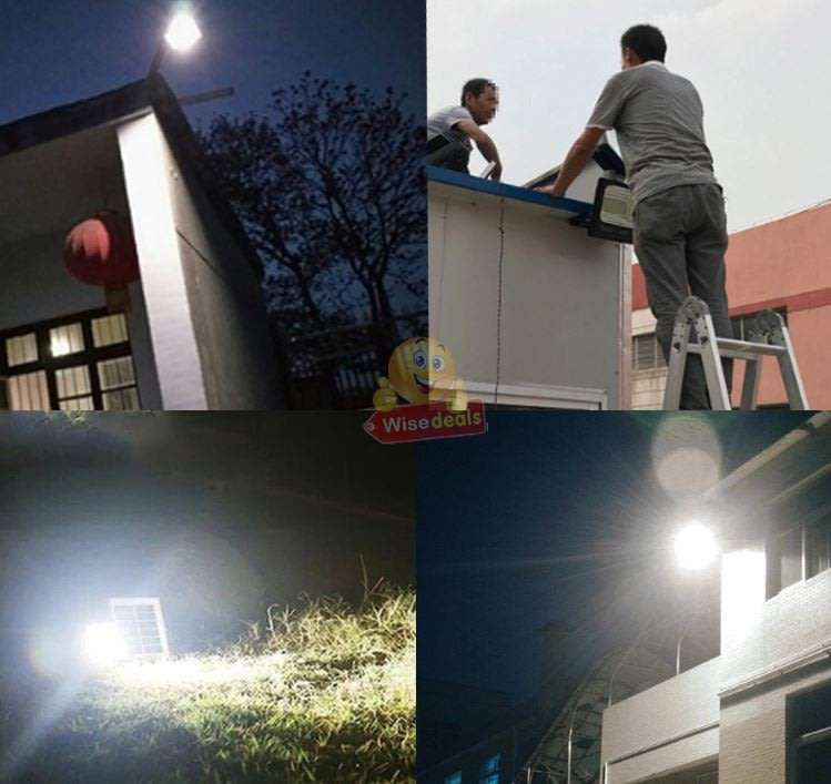 40W LED SOLAR Flood Light with Remote Control, Solar Panel, 5m Cable, Waterproof & 1050 Lumens