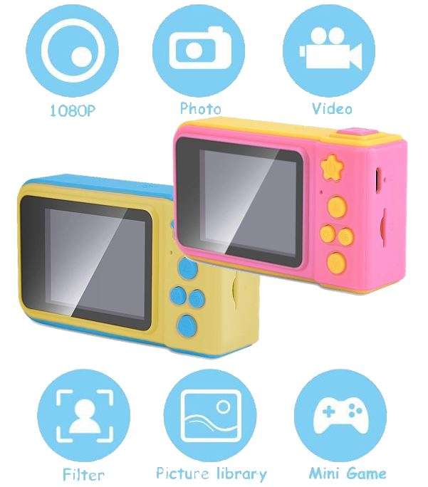 2" Kids Digital Camera  Take photos, Record Videos, Games, Microphone, Rechargeable etc