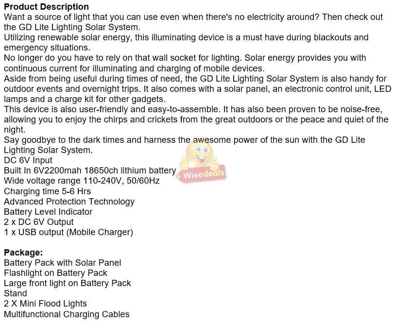 Solar Lightening System, Perfect Loadshedding Survival Kit, Say Good Buy to Dark Times
