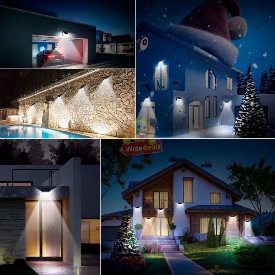 40 LED Solar Power Wall Light, PIR Motion Sensor, Waterproof, Night Sensor & Eco-friendly, 3 Modes