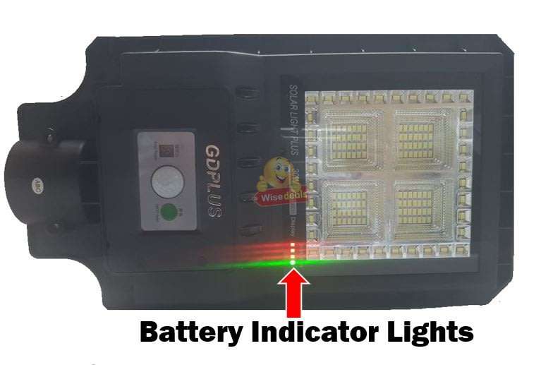 30W LED Solar Street Light with 3 Lightening Modes, LED Battery Indicator Lights & Remote Control