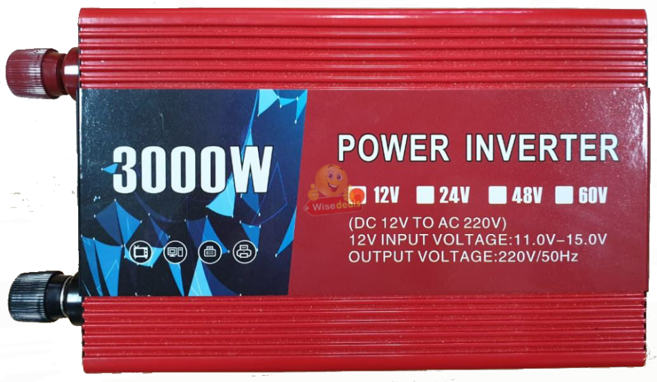 Solar Power Inverter  3000W Constant Power & 6000W Surge Power, Convert 12V DC to 220V AC