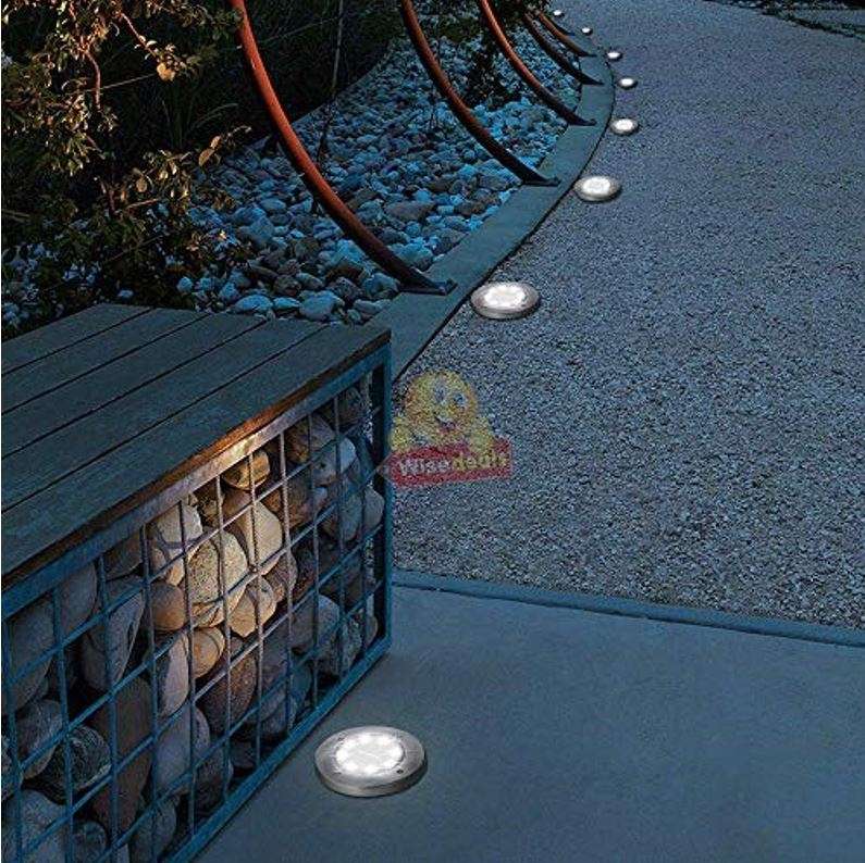 Outdoor Solar Ground Light, Waterproof, Light Sensor, Perfect for Driveway, Pathway, Garden, Patio,