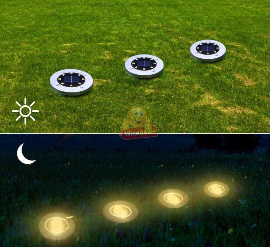 Outdoor Solar Ground Light, Waterproof, Light Sensor, Perfect for Driveway, Pathway, Garden, Patio,