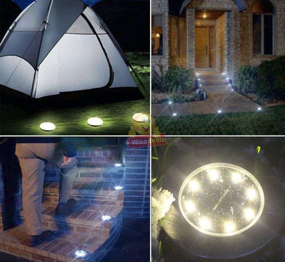 Outdoor Solar Ground Light, Waterproof, Light Sensor, Perfect for Driveway, Pathway, Garden, Patio,