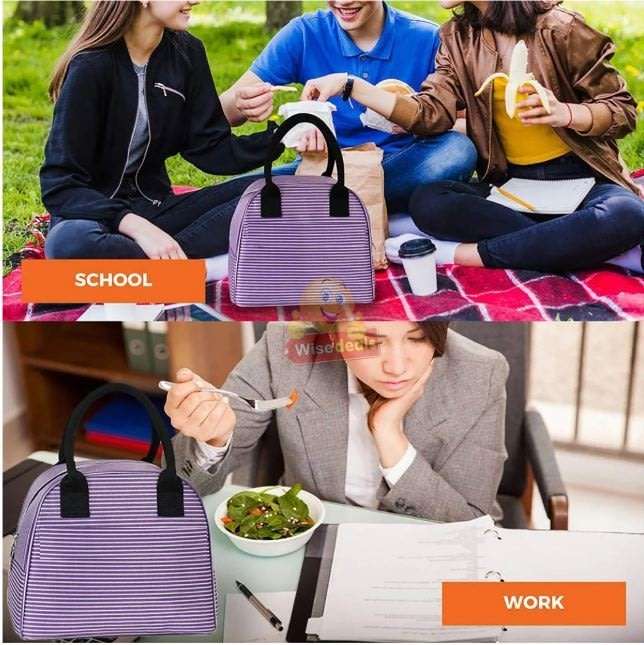 Aluminium Insulation Lining Lunch Bag, BPA Free and Keep Food Fresh for Longer