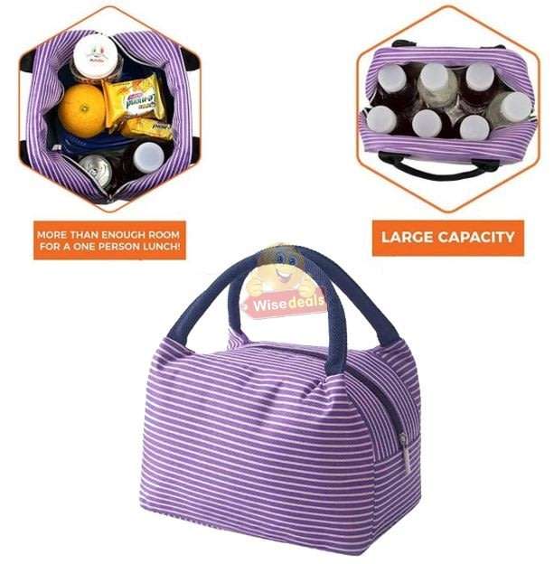 Aluminium Insulation Lining Lunch Bag, BPA Free and Keep Food Fresh for Longer