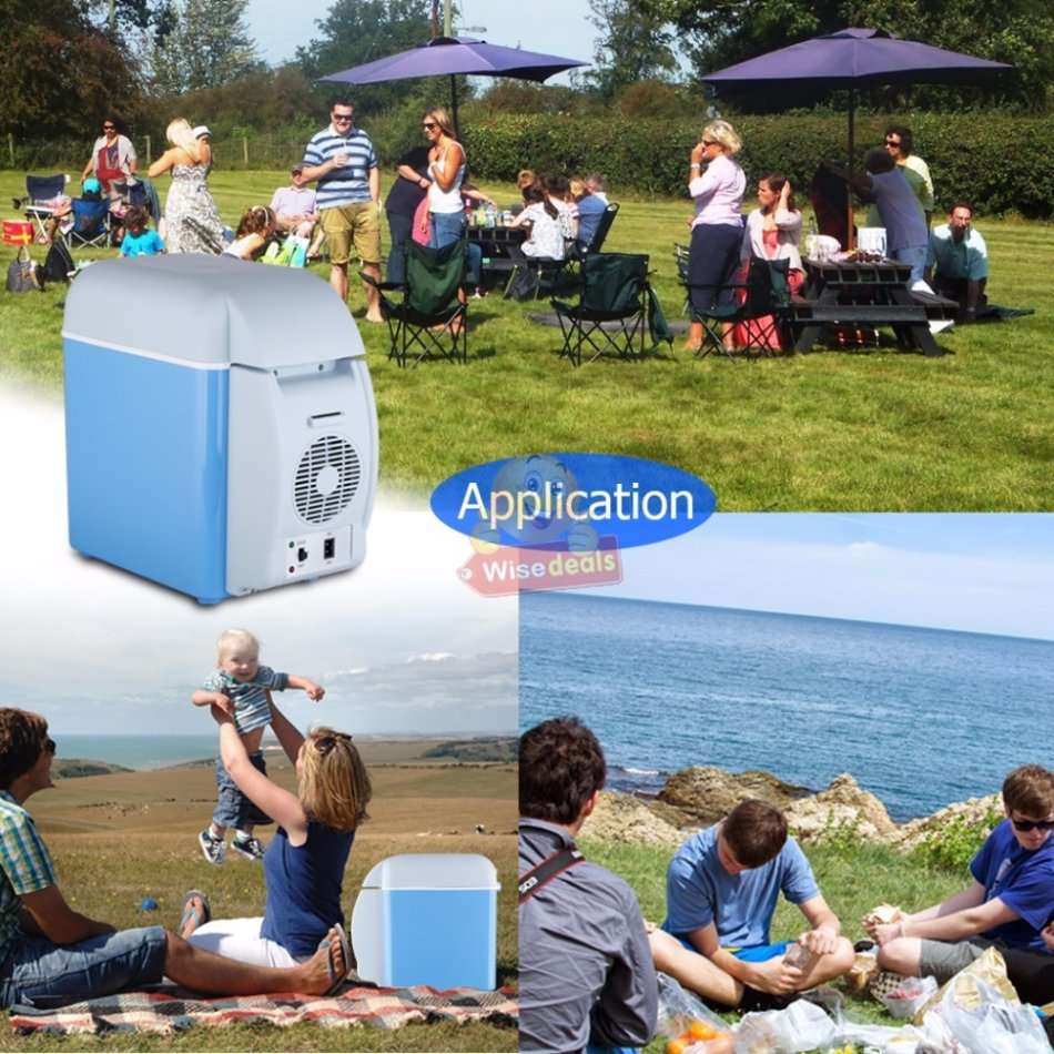7.5L 12V Cool & Warm Car Freezer, Ideal for Road Trips, Camping, Picnic and more