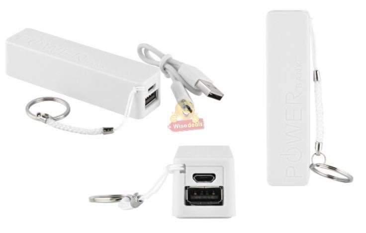 3600mAh Power Bank with Keyring and 5-in-1 Multi-Functional Cable for Charging of different Devices