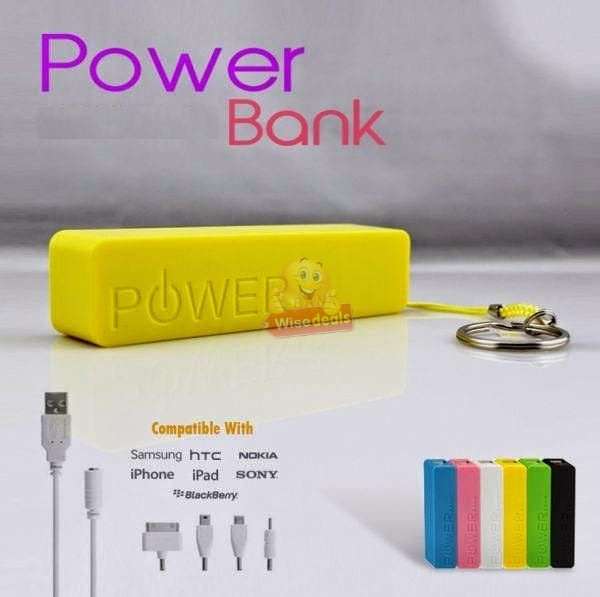 3600mAh Power Bank with Keyring and 5-in-1 Multi-Functional Cable for Charging of different Devices