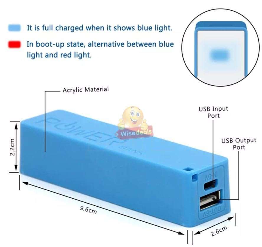 3600mAh Power Bank with Keyring and 5-in-1 Multi-Functional Cable for Charging of different Devices