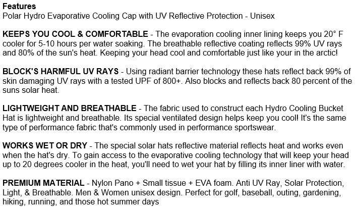 Beat the Heat with the New Arctic Cap - The Evaporative Cooling Cap with UV Protection