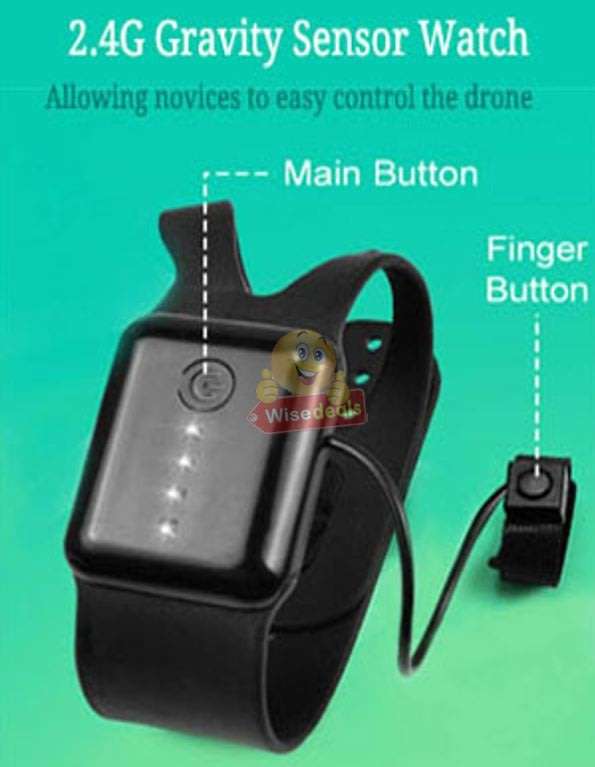 Sensor Gravity Remote Watch or Gesture Control Drone with Infrared Obstacle Avoidance Mode and more